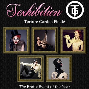 Sexhibition - The Erotic Event of the Year Promotional poster featuring burlesque images
