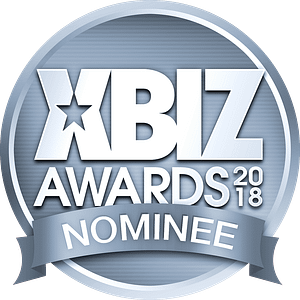 XBIZ Awards Nominee Logo in Silver on Silver